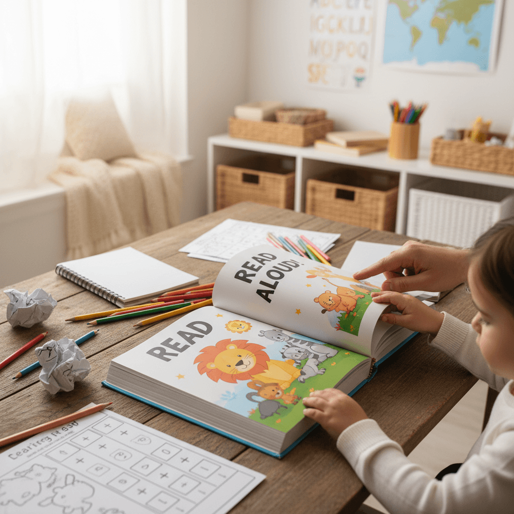 Children learning in a classroom